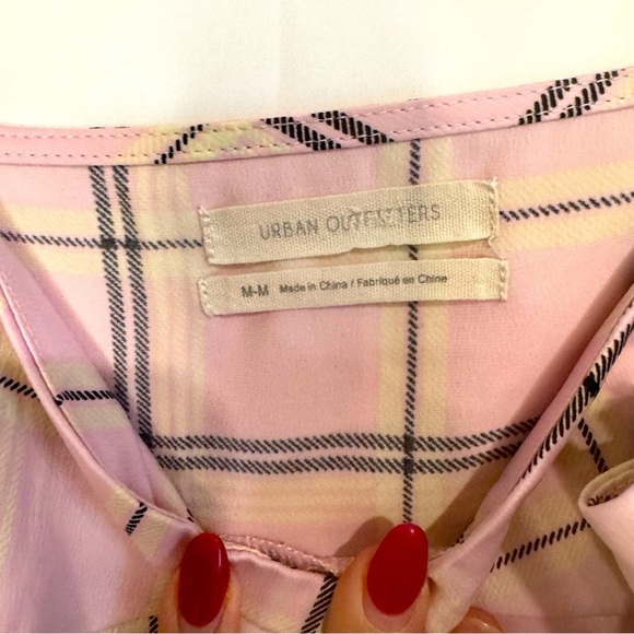Urban Outfitters Cher Pink Plaid Slip Dress Size Medium - Picture 4 of 5